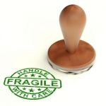 Fragile Rubber Stamp Stock Photo
