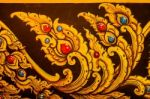 Colorful Thai Mural Painting In Wat Wat Pa Lelai Stock Photo