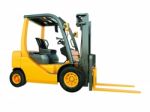 Forklift Truck Isolated Stock Photo