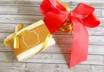 Gift Box And Ribbon Stock Photo