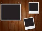 Photo Frames Shows Empty Space And Boarded Stock Photo