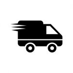 Logistics Delivery Truck In Movement Icon  Illustration Ep Stock Photo