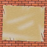 Brick Wall Means Empty Space And Backdrop Stock Photo