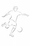 Soccer Player Sketch Stock Photo