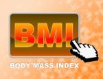 Bmi Button Indicates Web Site And Body Stock Photo