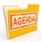 Agenda File Shows Files Lineup And Business Stock Photo