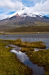 Limpiopungo Lagoon At The Foot Of The Volcano Cotopaxi, Latacung Stock Photo