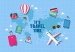 It Is Travel Time Stock Photo