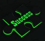 Success Puzzle Showing Successful Achievements Stock Photo