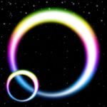 Rainbow Circles Background Shows Colorful Bands In Space
 Stock Photo