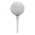 Golf Ball On Tee Stock Photo