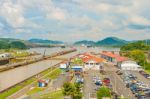 Miraflores Locks Panama Canal Stock Photo