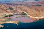 Colorado River Joins Lake Mead Stock Photo