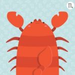 Cute Big Fat Scorpio Zodiac Cartoon Stock Photo