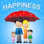 Family Happiness Means Relative Sibling And Parents Stock Photo