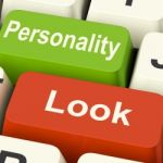 Look Personality Keys Shows Character Or Superficial Stock Photo