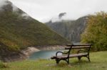 Place To Relax Overlooking The River Canyon Stock Photo