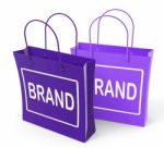 Brand Bags Show Branding Product Label Or Trademark Stock Photo