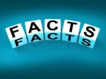 Facts Blocks Refer To Information Of Reality And Truth Stock Photo