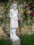 Old Statue Of A Bearded Man In The Garden At Hever Castle Stock Photo