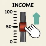 Income Scale Stock Photo