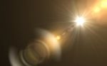 Abstract Sun Burst With Digital Lens Flare Background.abstract Digital Lens Flares Special Lighting Effects On Black Background Stock Photo