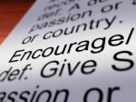 Encourage Word Definition Stock Photo