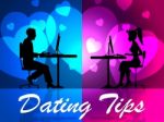 Dating Tips Indicates Love Network And Hints Stock Photo