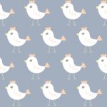 Seamless Pattern Of  Chicken Cartoon, Illustration Background Stock Photo