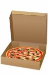 Boxed Pizza Stock Photo