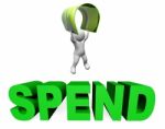 Spend Credit Card Shows Illustration Spending And Buying 3d Rend Stock Photo