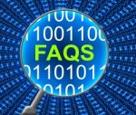 Faqs Online Shows Frequently Asked Questions And Advice Stock Photo