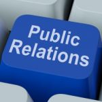 Public Relations Key Means News Media Communication Online Stock Photo
