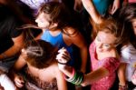 Teens Dancing In Night Club Stock Photo