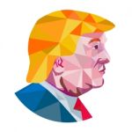 Donald Trump Low Polygon Stock Photo