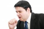 Businessman Coughing Stock Photo