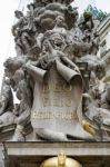 Partial View Of The Plague Column On The Graben In Vienna Stock Photo