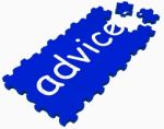 Advice Puzzle Shows Assistance And Guidance Stock Photo