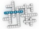 3d Image Insurance Word Cloud Concept Stock Photo
