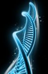 3d Dna In Digital Background Stock Photo