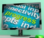 Progress Word Cloud Means Maturity Growth  And Improvement Stock Photo