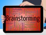 Brainstorming Word Means Put Heads Together And Analyze Stock Photo
