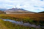 Limpiopungo Lagoon At The Foot Of The Volcano Cotopaxi, Latacung Stock Photo