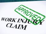 Work Injury Claim Approved Seal Stock Photo