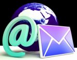 World Email Shows Global Correspondence Post Online Stock Photo