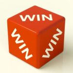 Win Dice Stock Photo