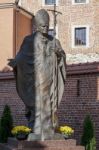 Statue Of Pope John Paul In Krakow Stock Photo