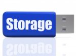 Storage Pen Drive Shows Data Backup Or Warehousing Stock Photo