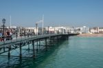 Worthing, West Sussex/uk - April 20 : View Of Worthing Pier In W Stock Photo