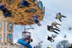London, Uk - December 9 : Carousel At Winter Wonderland Hyde Par Stock Photo